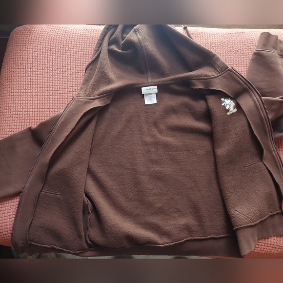 Vintage Walt Disney World Chocolate Brown Hoodie. Youth Size M - Picture 6 of 13